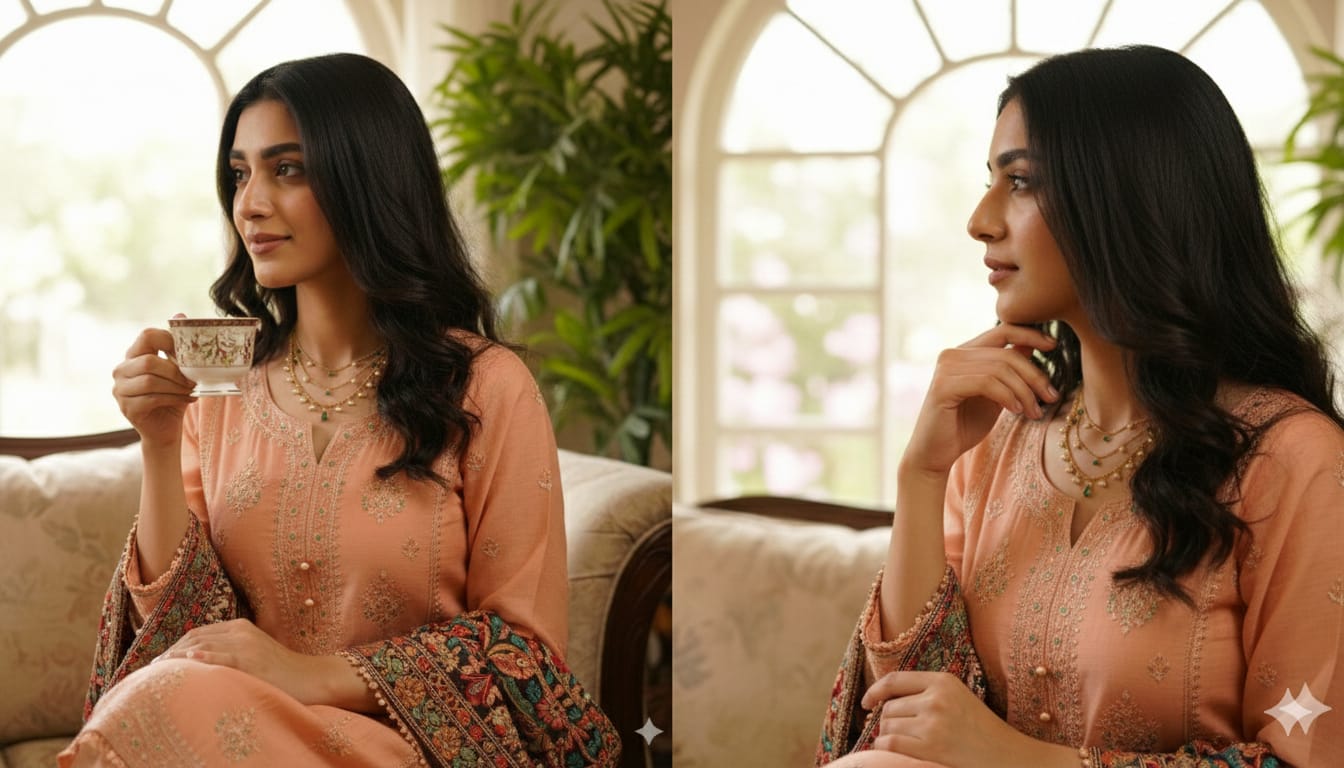 Double Hoop Twisted Gold Necklace